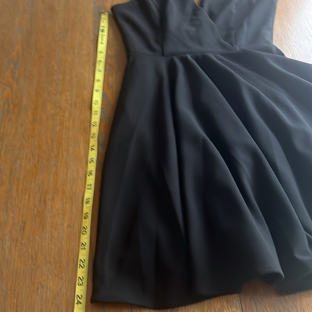 Lulu’s Black Wonder Whirl Twisted Back Skater Dress Size XS Full Skirt Straps - Picture 10 of 15